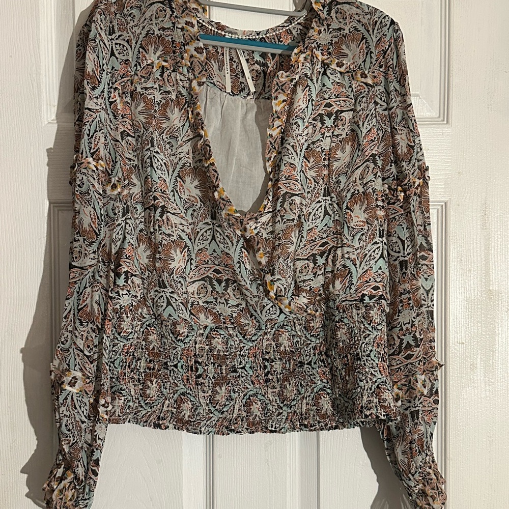 Anthropologie Multicolor Paisley Blouse